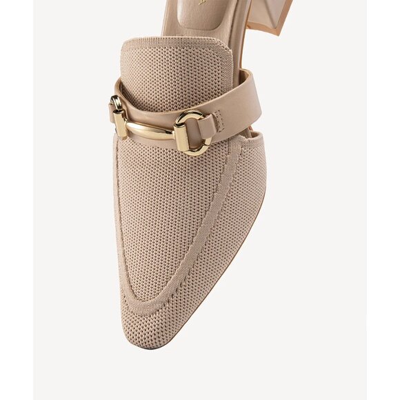 Newbella Mousse Fit Women's Heeled Mules - Apricot Pointed Toe Size 9 - Picture 3 of 6